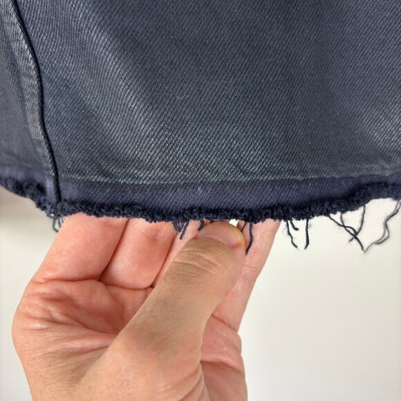 J Brand Slim Denim Jacket Medium Faith Dark Wash Coated Denim JB000897 - Picture 9 of 13